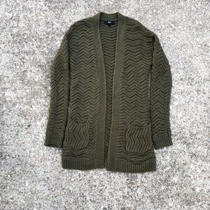 Wesc Olive Chevron Knit Men's Cardigan